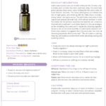 doTERRA Celery Seed essential oil bottle shown with its product information sheet