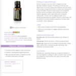doTERRA Fennel essential oil bottle shown with its product information sheet