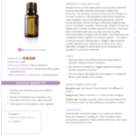 doTERRA Oregano essential oil bottle shown with its product information sheet