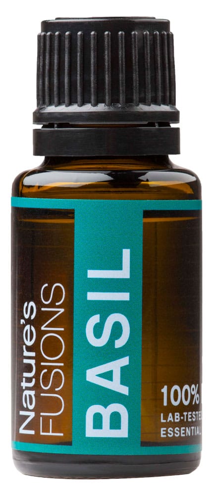 Nature&rsquo;s Fusions Basil 15 mL essential oil bottle