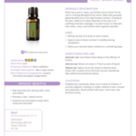 doTERRA Basil essential oil bottle shown with its product information sheet