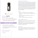 doTERRA Roman Chamomile essential oil bottle shown with its product information sheet