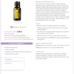 doTERRA Citronella essential oil bottle shown with its product information sheet