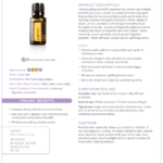 doTERRA Lemon essential oil bottle shown with its product information sheet