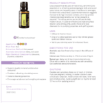 doTERRA Lime essential oil bottle shown with its product information sheet