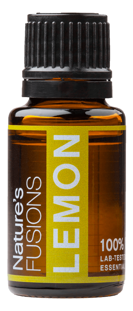 Nature&rsquo;s Fusions Lemon 15 mL essential oil bottle