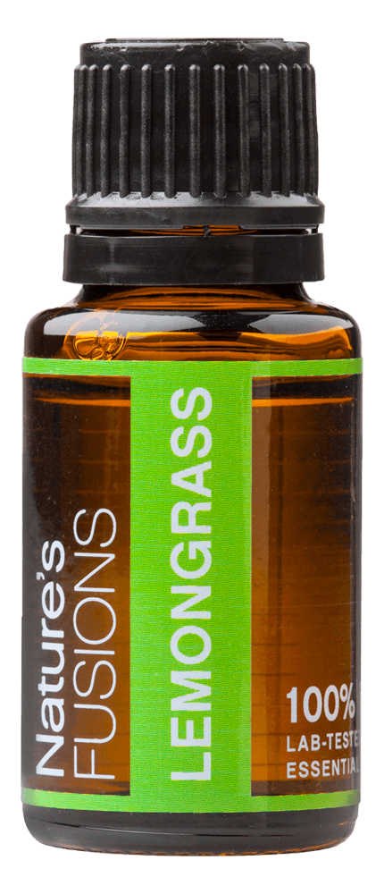 Nature&rsquo;s Fusions Lemongrass 15 mL essential oil bottle