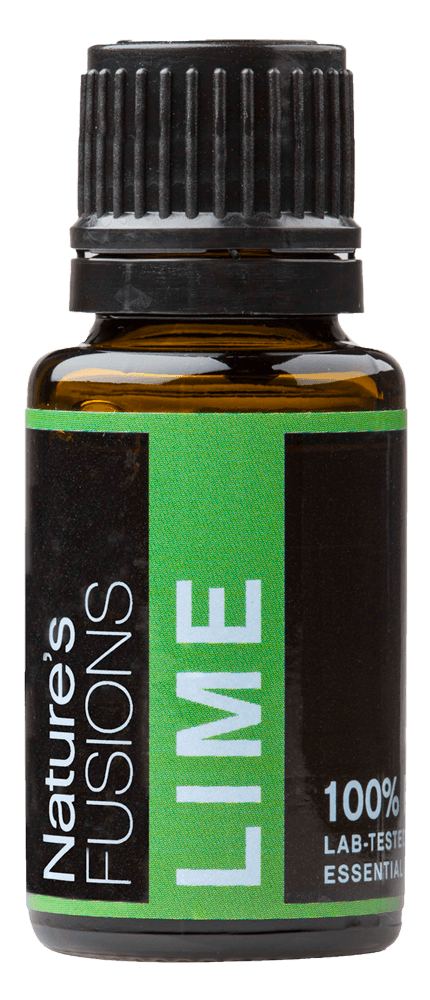 Nature&rsquo;s Fusions Lime 15 mL essential oil bottle