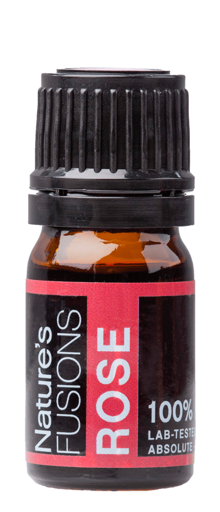 Nature&rsquo;s Fusions Rose 5 mL essential oil bottle