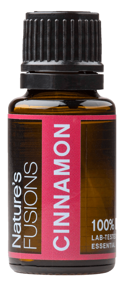 Nature’s Fusions Cinnamon 15 mL essential oil bottle