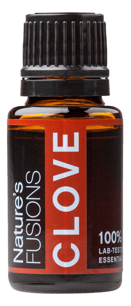Nature’s Fusions Clove 15 mL essential oil bottle