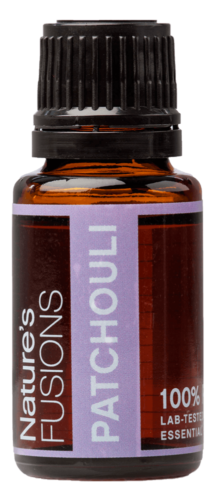 Nature’s Fusions Patchouli 15 mL essential oil bottle