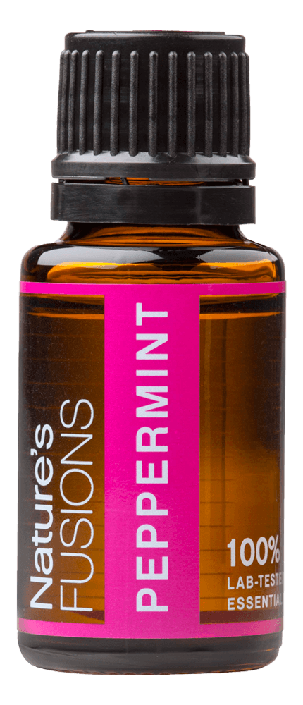 Nature’s Fusions Peppermint 15 mL essential oil bottle
