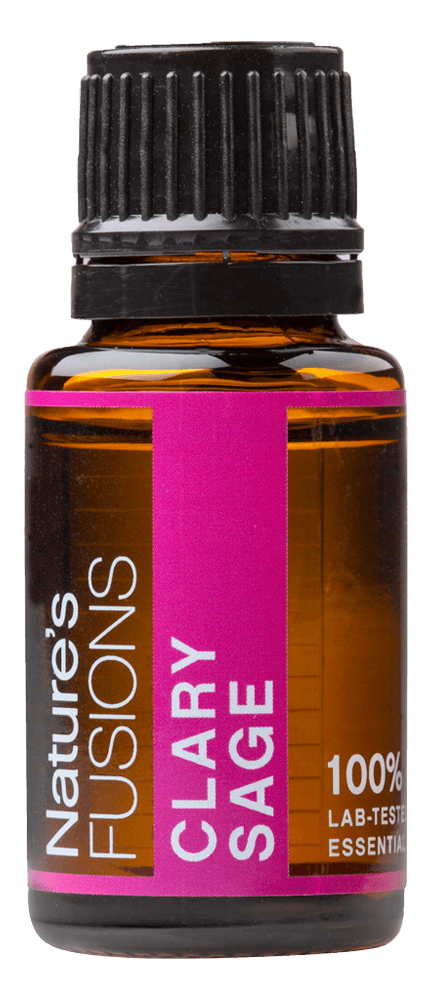 Nature’s Fusions Clary Sage 15 mL essential oil bottle