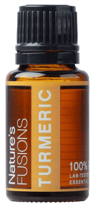 Nature’s Fusions Turmeric 15 mL essential oil bottle