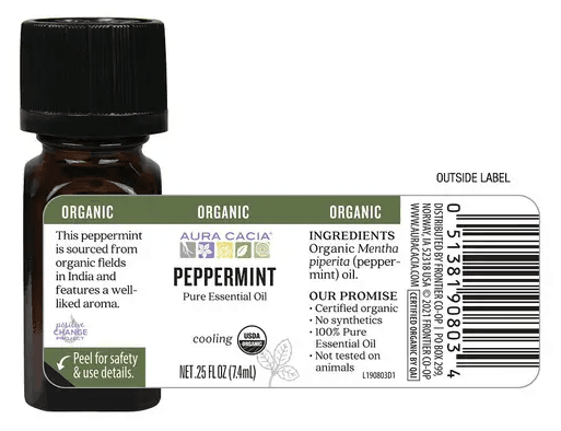 Aura Cacia 7 mL essential oil bottle