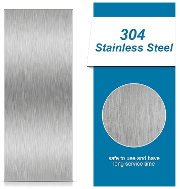 304 stainless steel sheet used as a food-safe soap scraper