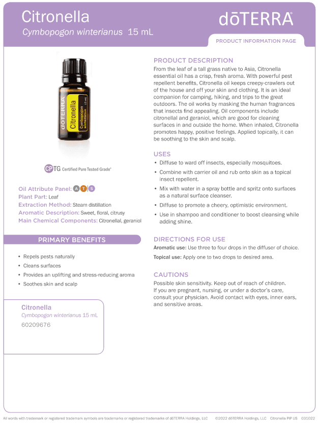 Citronella Bark Essential Oil by doTERRA - 15ml - Image 3