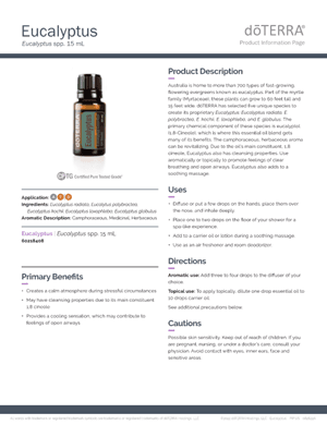 Eucalyptus Essential Oil by doTERRA - 15ml - Image 2