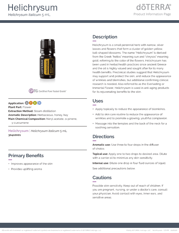 Helichrysum Essential Oil by doTERRA - 5ml - Image 3