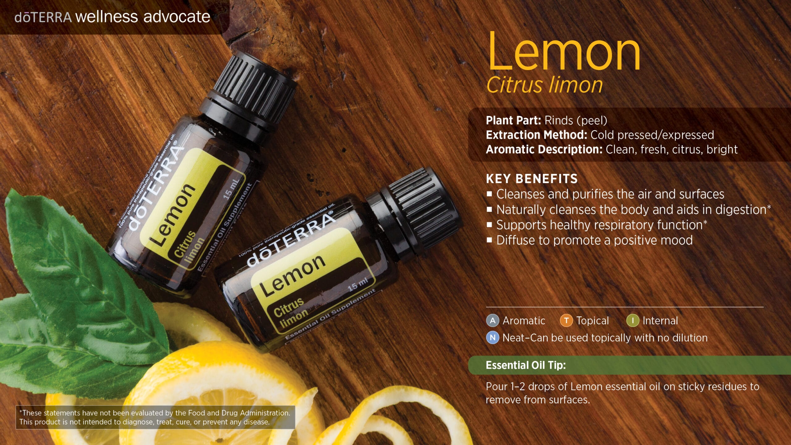 Lemon Essential Oil by doTERRA - 15ml - Image 3