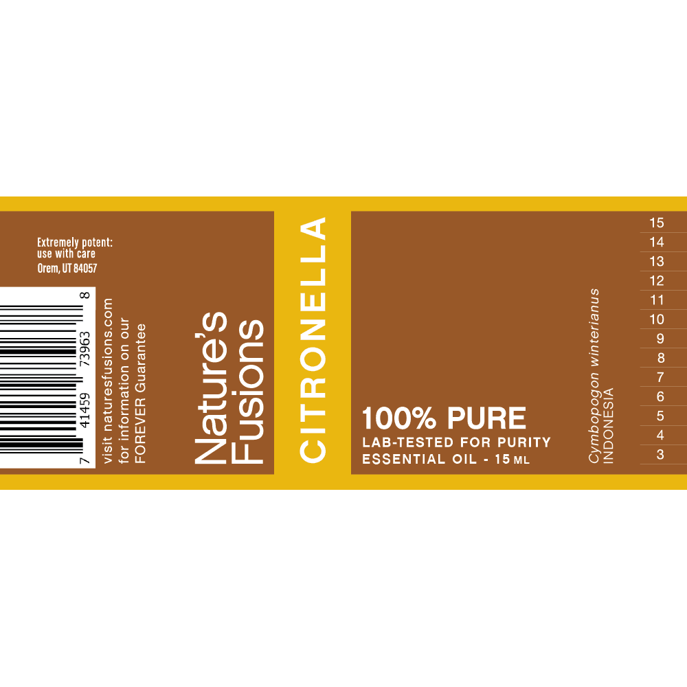 Citronella Essential Oil by Nature's Fusions - 15ml - Image 2