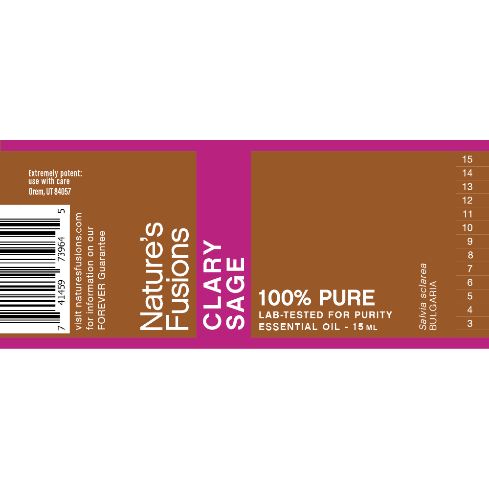 Sage Clary Essential Oil by Nature's Fusions - 15ml - Image 2